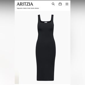 Aritzia square neck midi tank dress